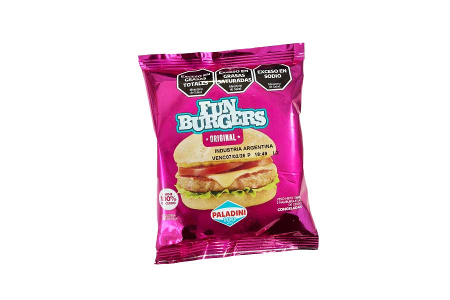 Hamburguesas 100% Carne de cerdo Paladini