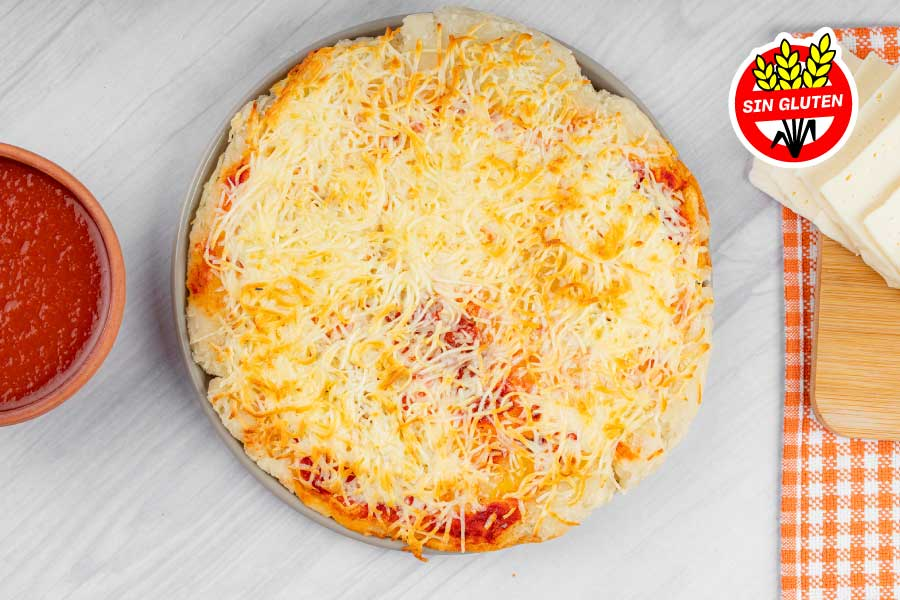 Pizza Mozzarella con masa a base de harina de arroz NatuFans