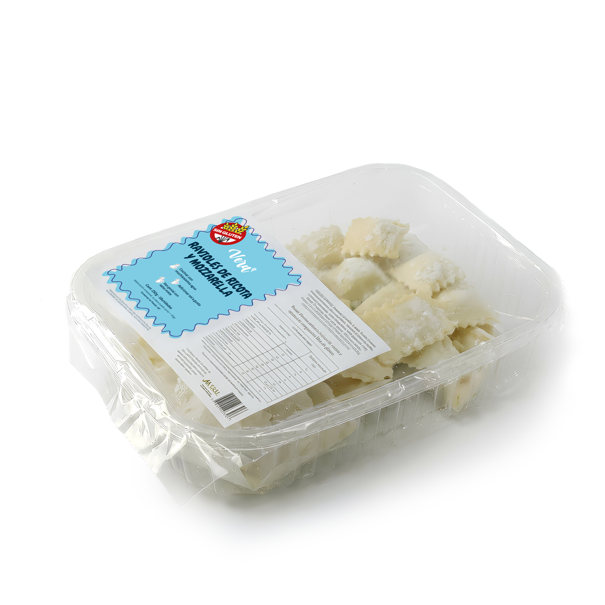 Ravioles de ricota y mozzarella Sin Gluten Vera