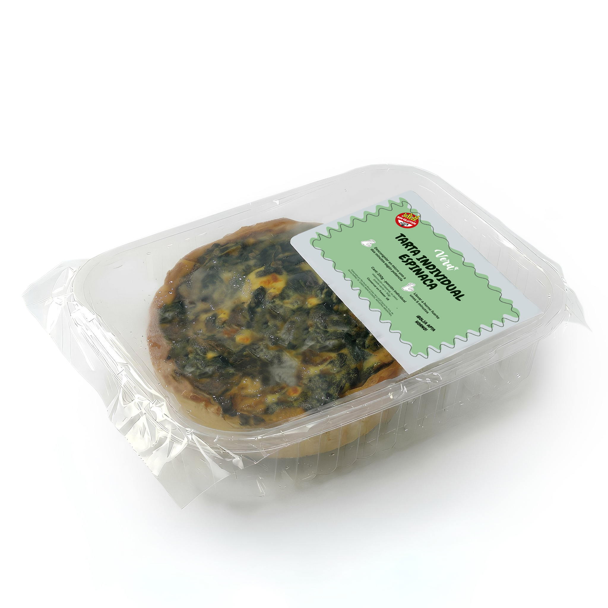 Tarta individual de espinaca Sin Gluten Vera