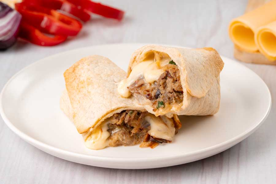 Wrap de carne desmechada con vegetales Froodie