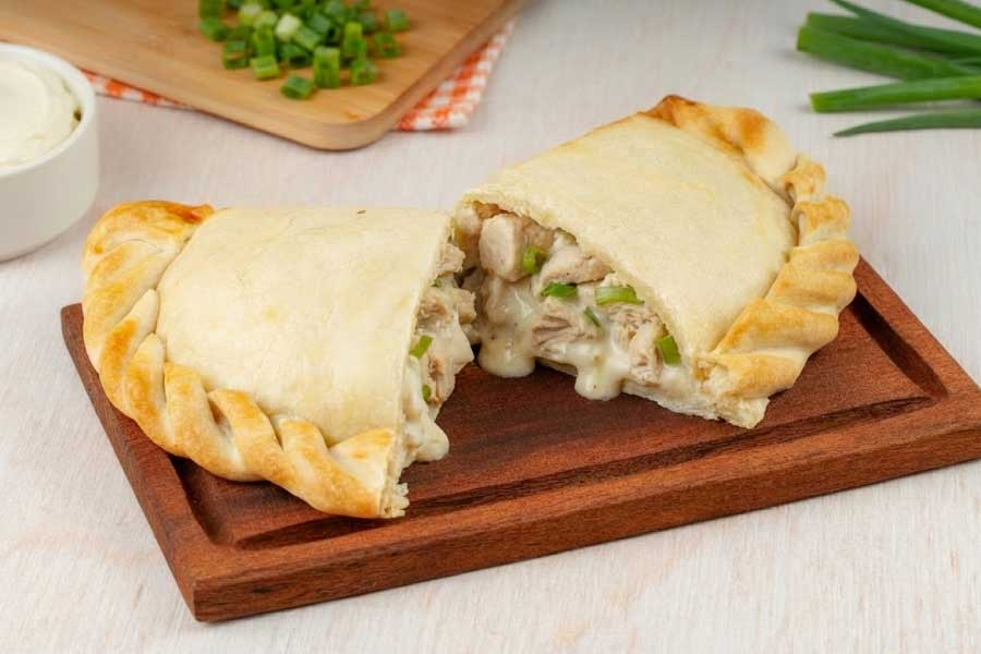 Tarta de pollo y verdeo