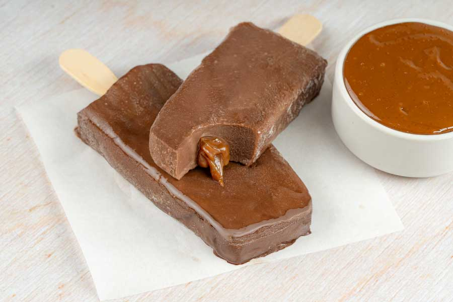 Paleta helada chocolate con dulce de leche Sape