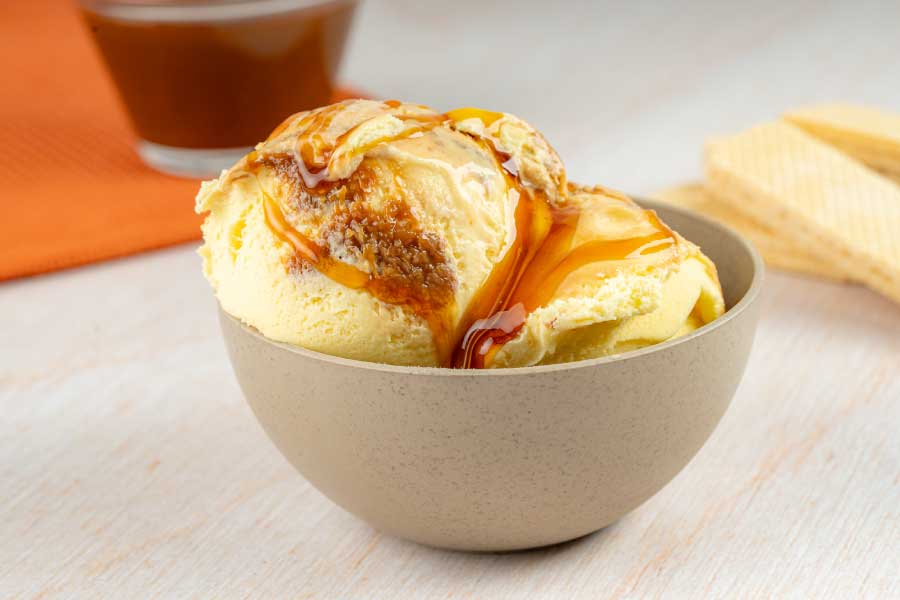 Helado super flan La Montevideana